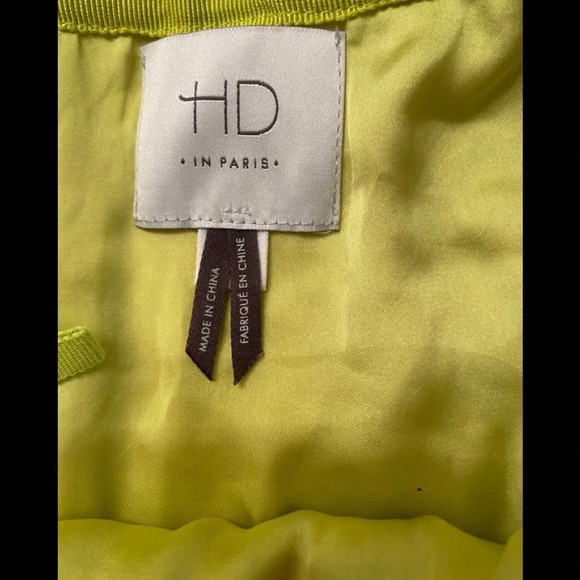 Anthropologie HD In Paris Chartreuse Lace Skirt Sz 4 - Picture 4 of 8